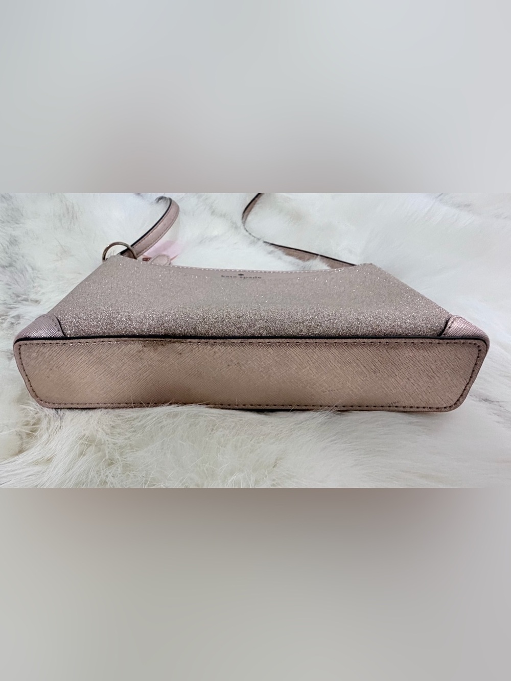 Kate Spade Rose Gold Glitter Shimmery Crossbody Bag - EUC - Picture 7 of 14